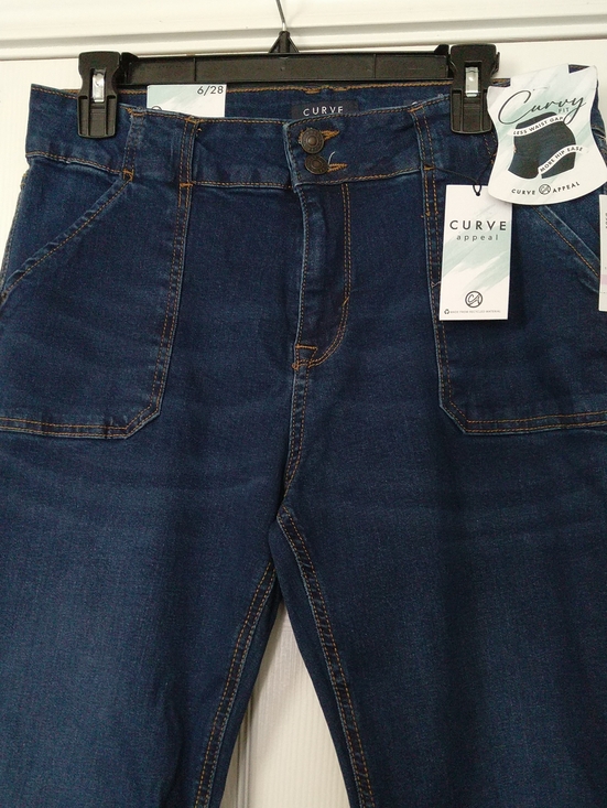 Curve Appeal Denim - Curve Appeal High Rise Curvy Fit Flare Blue Denim Jeans With Patch Pockets NWT